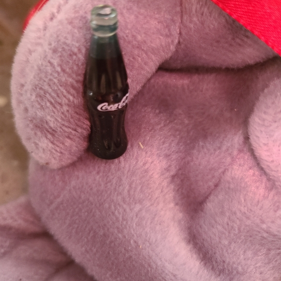 #10040 RETIRED NWT 1997 Coca Cola Seal in Snowflake Cap Bean Bag Plush #0102 - Picture 3 of 7